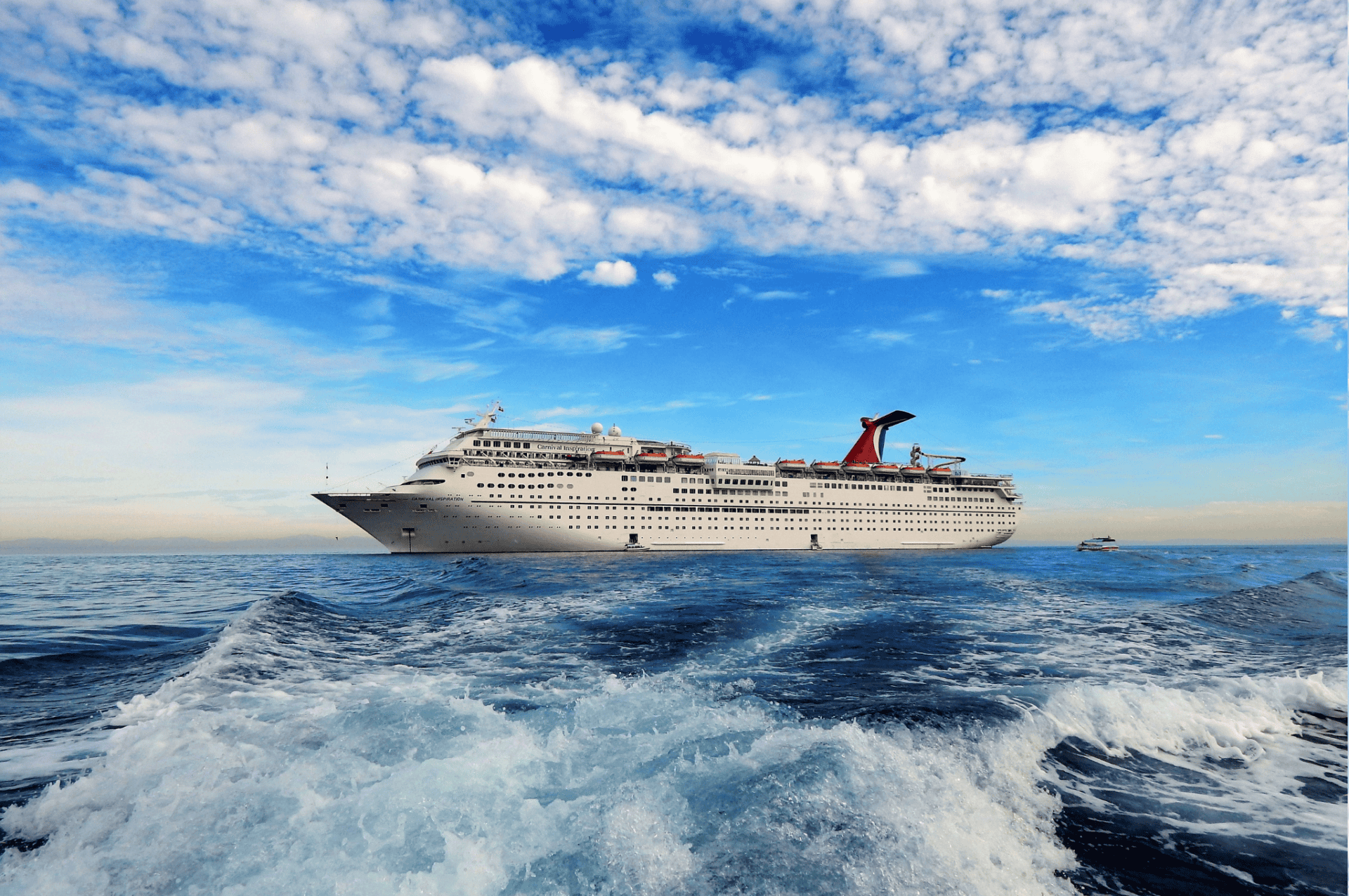 KLINGER UK supports the marine industry, presented is a cruise boat sailing choppy seas with another boat following in the distance