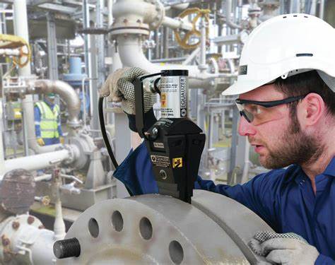 KLINGER UK employee performing leak testing qa qc duties