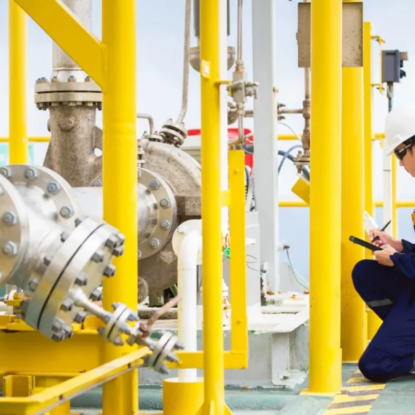 stock image of KLINGER field employee conducting analysis on controlled bolting - hero image