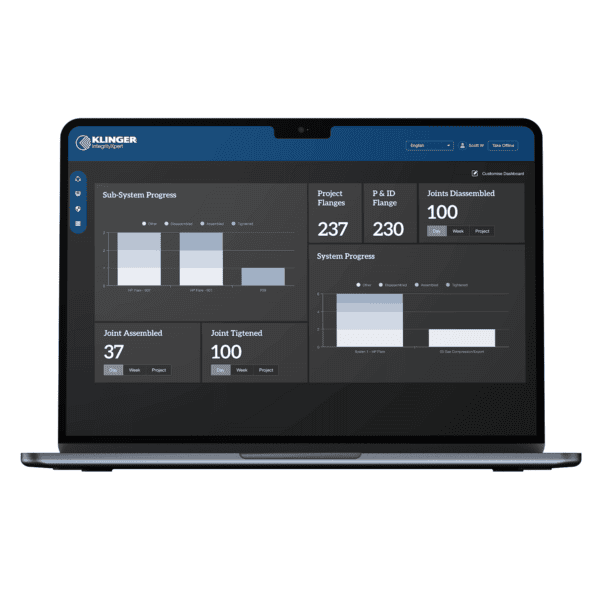 KLINGER IntegrityXpert smart flange management system dashboard