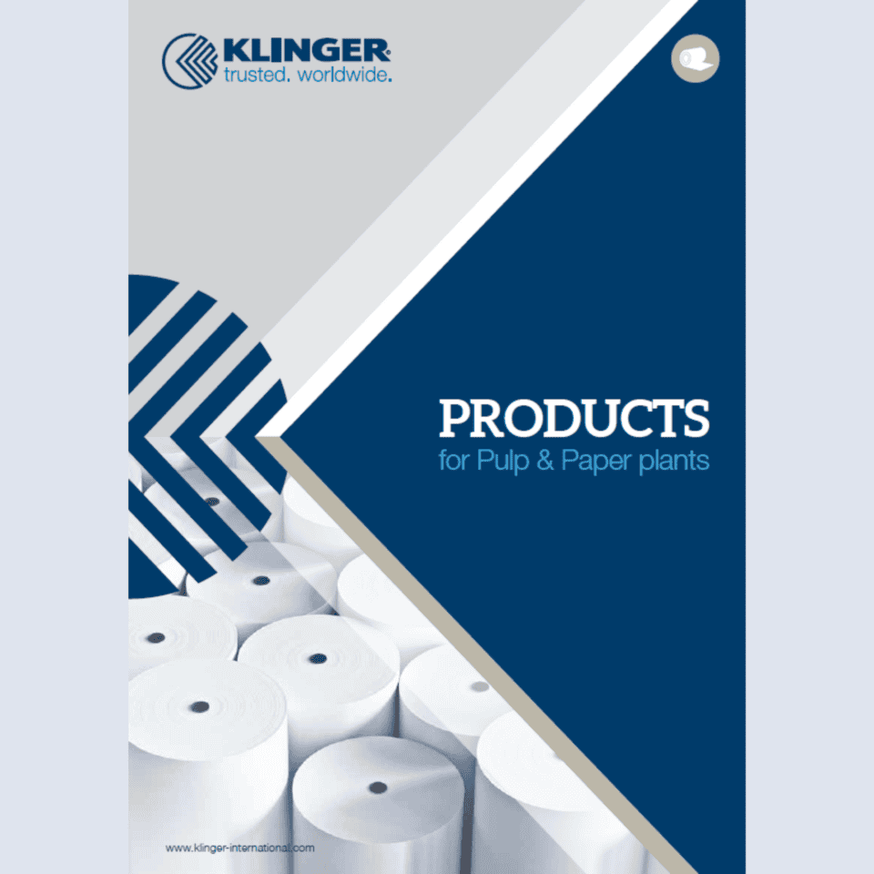 KLINGER pulp & paper front page of brochure
